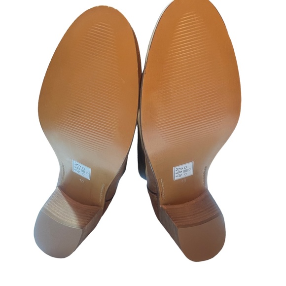 CREVO NEW Brown Suede Boots 10 Simple Unlined Mid Boot Chestnut - Picture 5 of 6